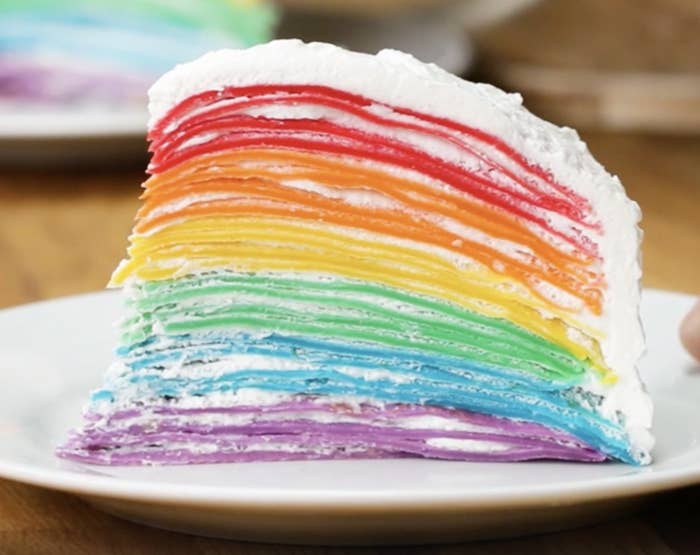 The rainbow crepe cake