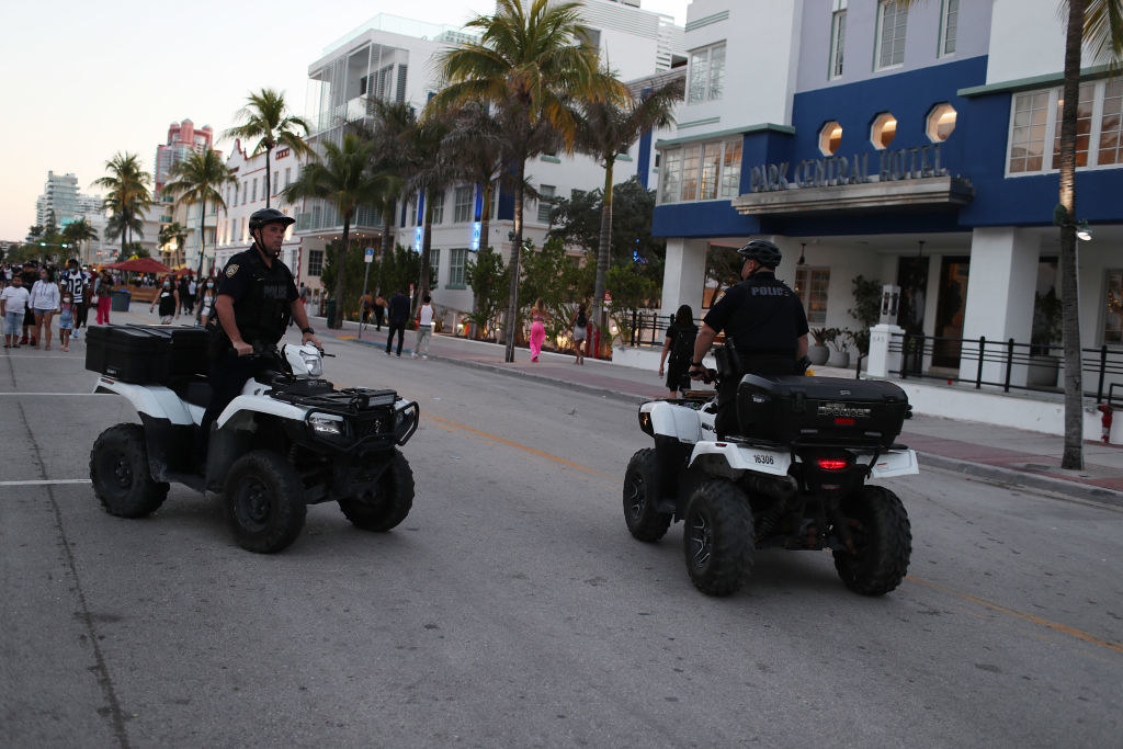 Police patrolling Miami