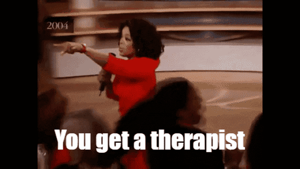 Oprah telling everyone they &quot;get a therapist&quot;