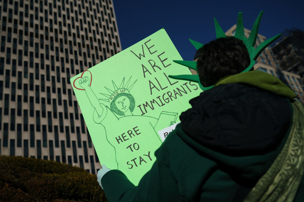 a pro-immigration protest sign