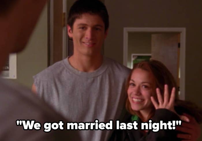 Nathan and Haley tell Lucas they got married