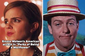 Emma Watson in "The Perks of Being a Wallflower" and Dick Van Dyke in "Mary Poppins"