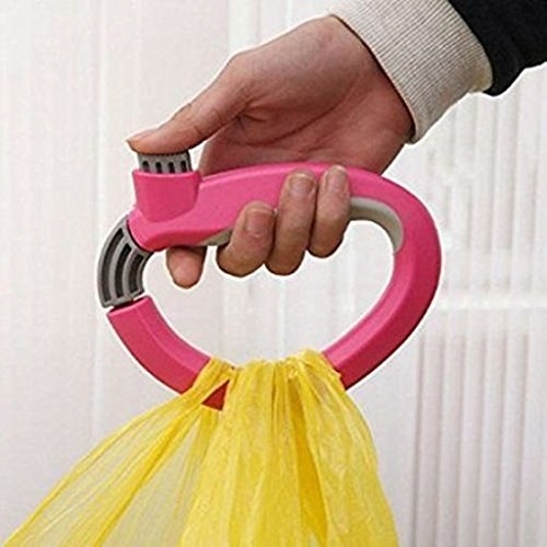 Pink grocery grip handle.