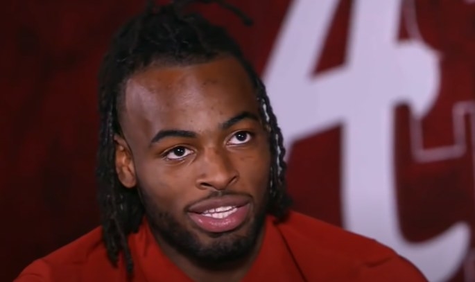 Najee Harris in a sit-down interview.
