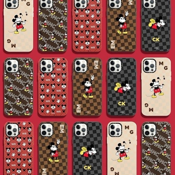 an array of personalized mickey phone cases