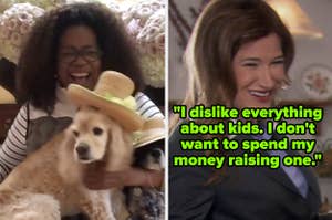 Oprah with her dogs; Jennifer Barkley from "Parks and Rec"