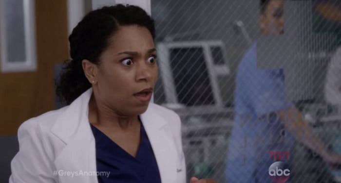 A &quot;Grey&#x27;s Anatomy&quot; character looking shocked