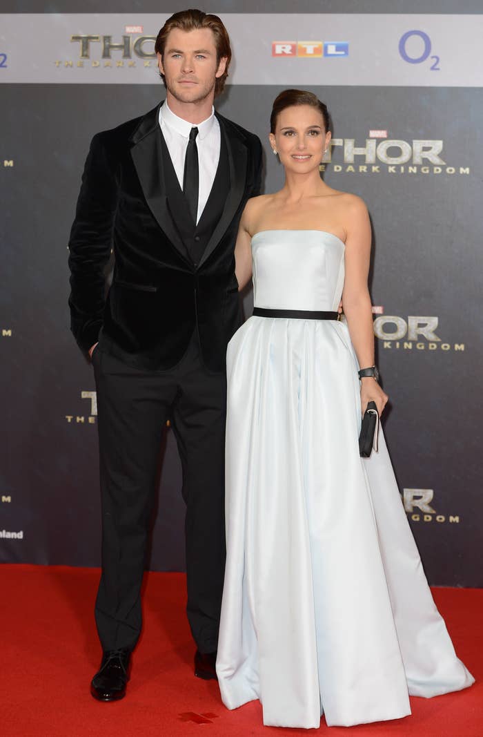 Chris Hemsworth and Natalie Portman at the premier of &quot;Thor: The Dark World&quot;