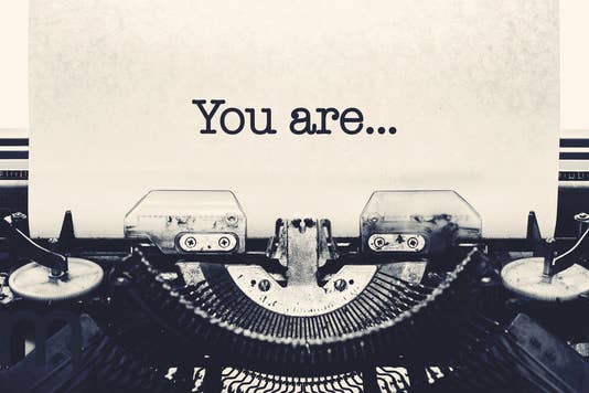A typewriter that says you are