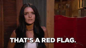 A gif of a woman saying, &quot;That&#x27;s a red flag&quot;