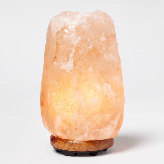A Himalayan salt lamp