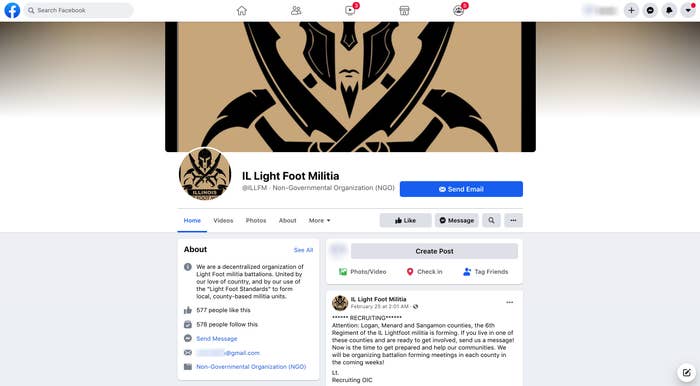 A screenshot of the Illinois Light Foot Militia page shows a call for new recruits.