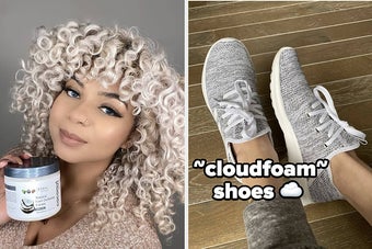 curl cream and shoes 