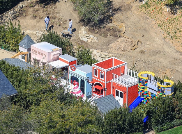 Kim Kardashian Built An Entire Town In Her Yard And Wow