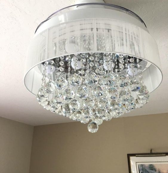 Reviewer&#x27;s picture of the chandelier 