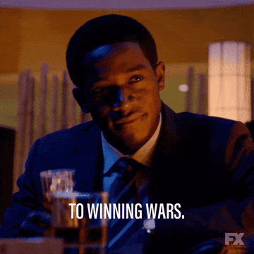Franklin cheering to &quot;winning wars&quot;