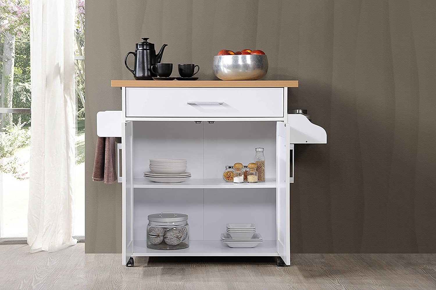 The open kitchen island  cart 