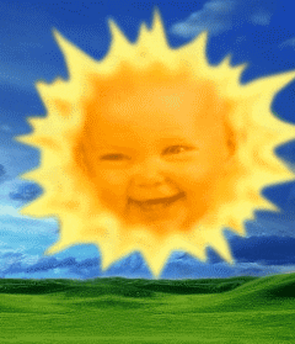 gif of the sun from the teletubbies
