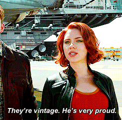 Black Widow tells Steve that Agent Coulson is very proud of his vintage Captain America cards