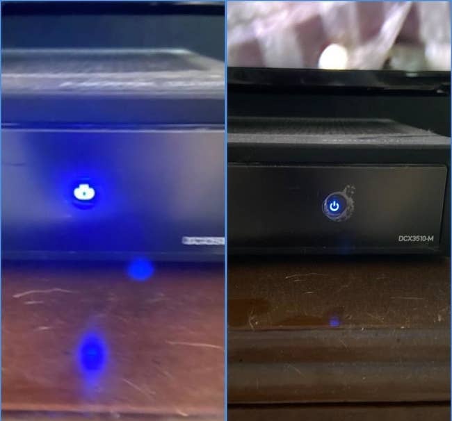 reviewer showing the bluish airy connected their cablegram container and past it importantly dimmed aft utilizing the patches