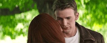 Natasha kisses Steve at the end of Winter Soldier