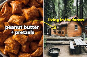 Peanut butter pretzels and a tiny house