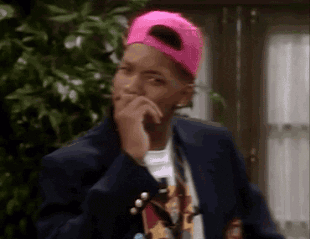Will tilts his head and holds his hand to his mouth in thought in &quot;The Fresh Prince of Bel Air&quot;