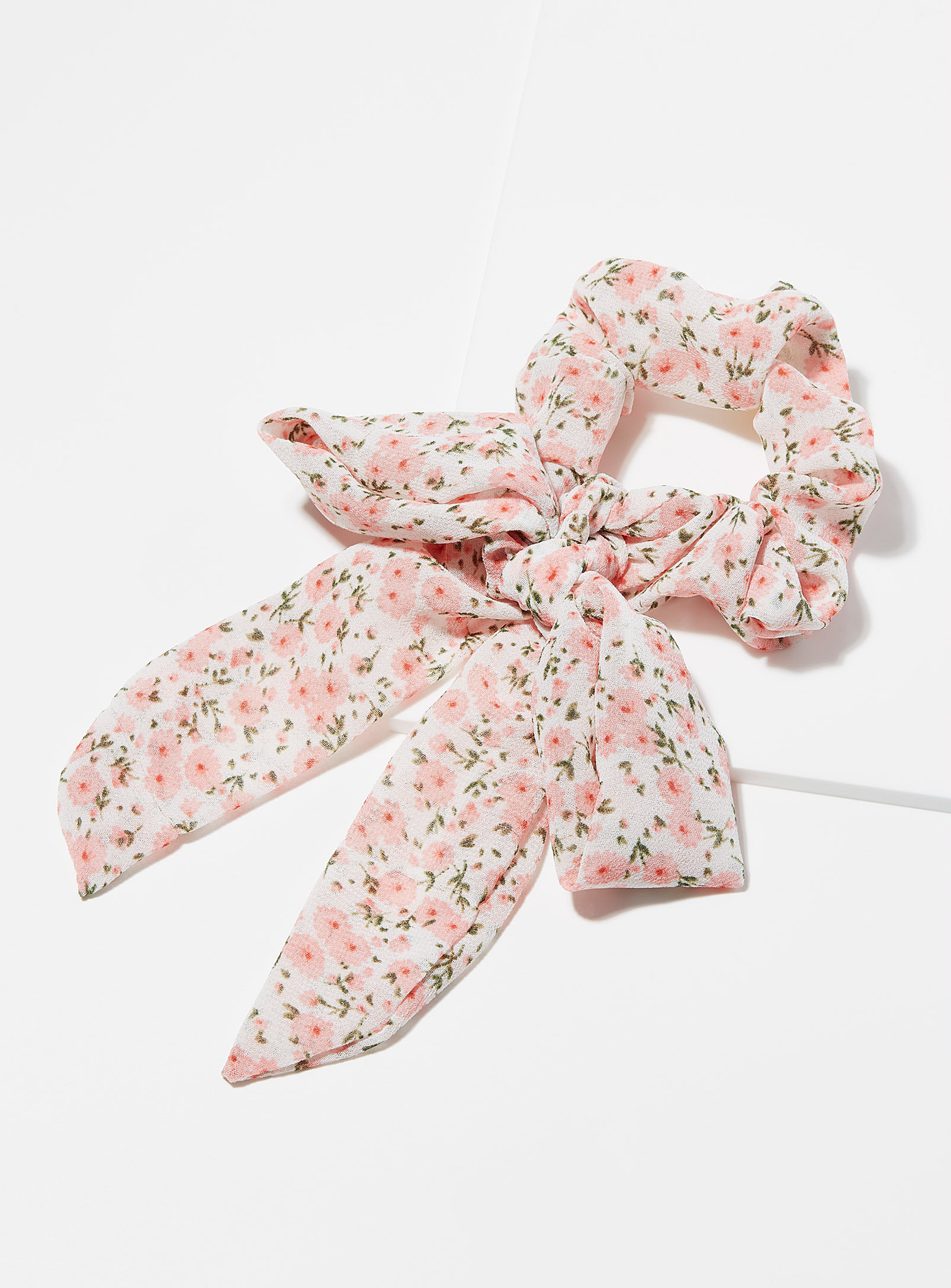 A scrunchie with a bow