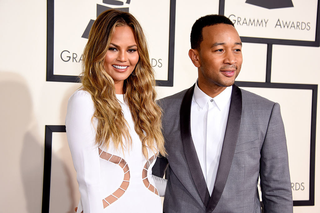 Chrissy and John at the Grammy Awards