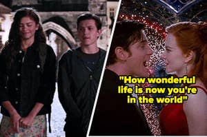 Zendaya and Tom Holland in "Spider-Man: Far From Home" and Nicole Kidman and Ewan McGregor in "Moulin Rouge!"