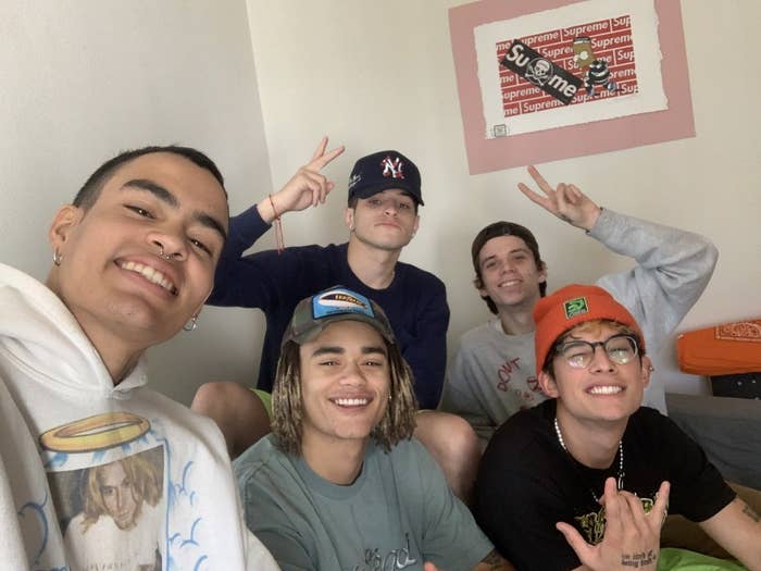 PRETTYMUCH posing for an adorable selfie 