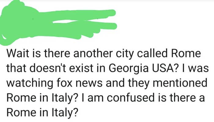 tweet of someone asking if there&#x27;s a rome in italy