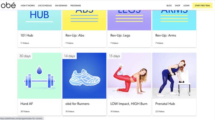 Obe fitness free month sale