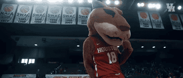 Houston Cougars mascot dancing.