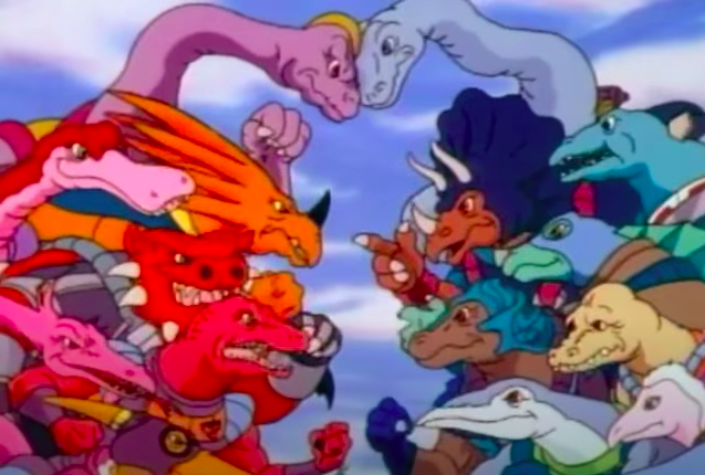 The dinosaurs in &quot;Dinosaucers&quot;