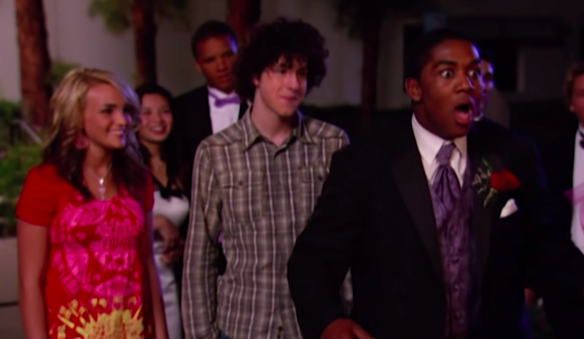 Zoey, Chase, and Michael from "Zoey 101" during prom night