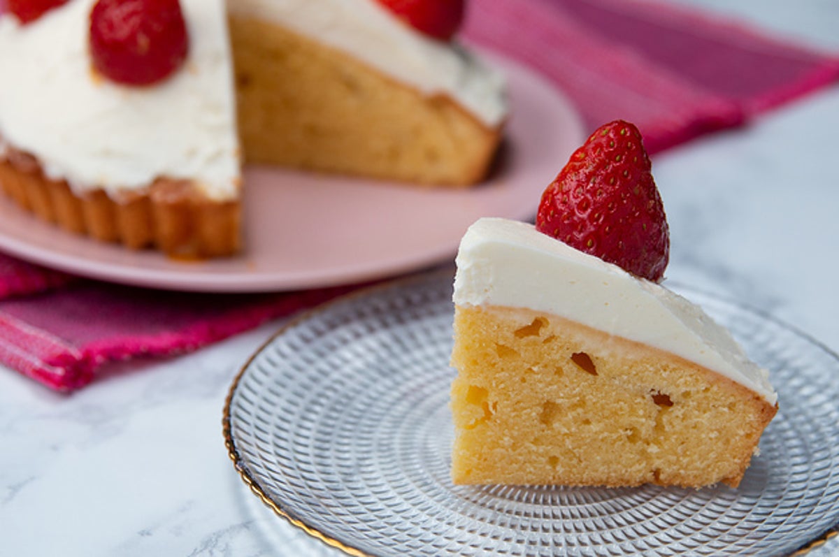 生クリームを挟まないショートケーキ Cream Cheese Shortcake