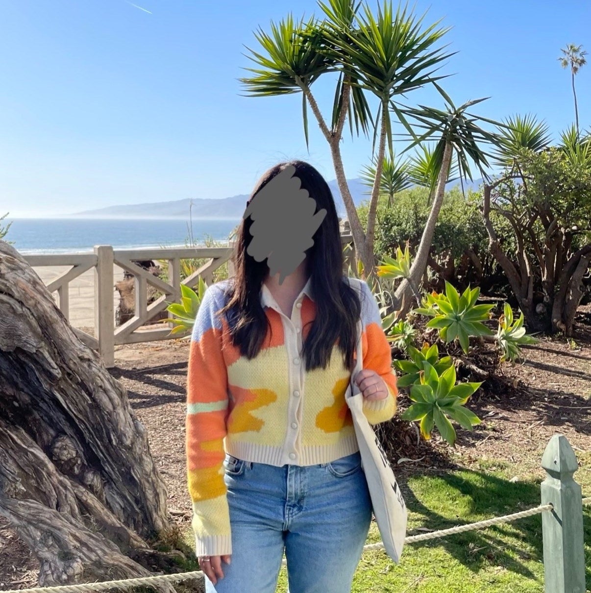 reviewer wearing the y2k sweater