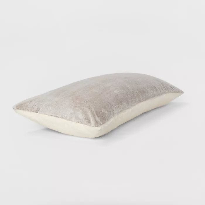 The faux fur pillow cover