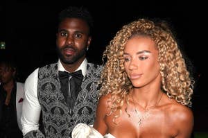 Jason Derulo and Jena Frumes outside the Los Angeles restaurant Catch