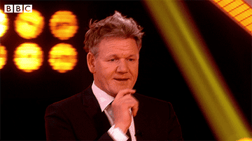Gordon Ramsay saying, &quot;This is hard work&quot;
