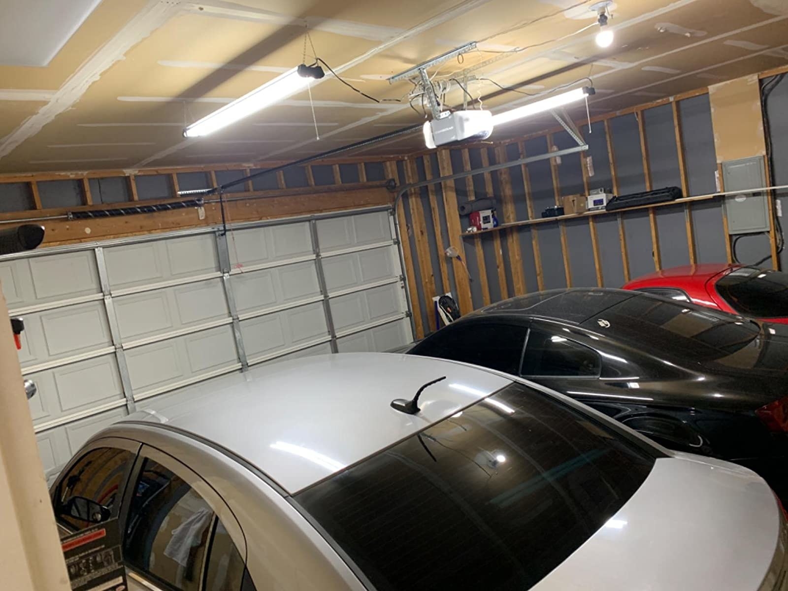 a reviewer&#x27;s garage with the lighting in the top