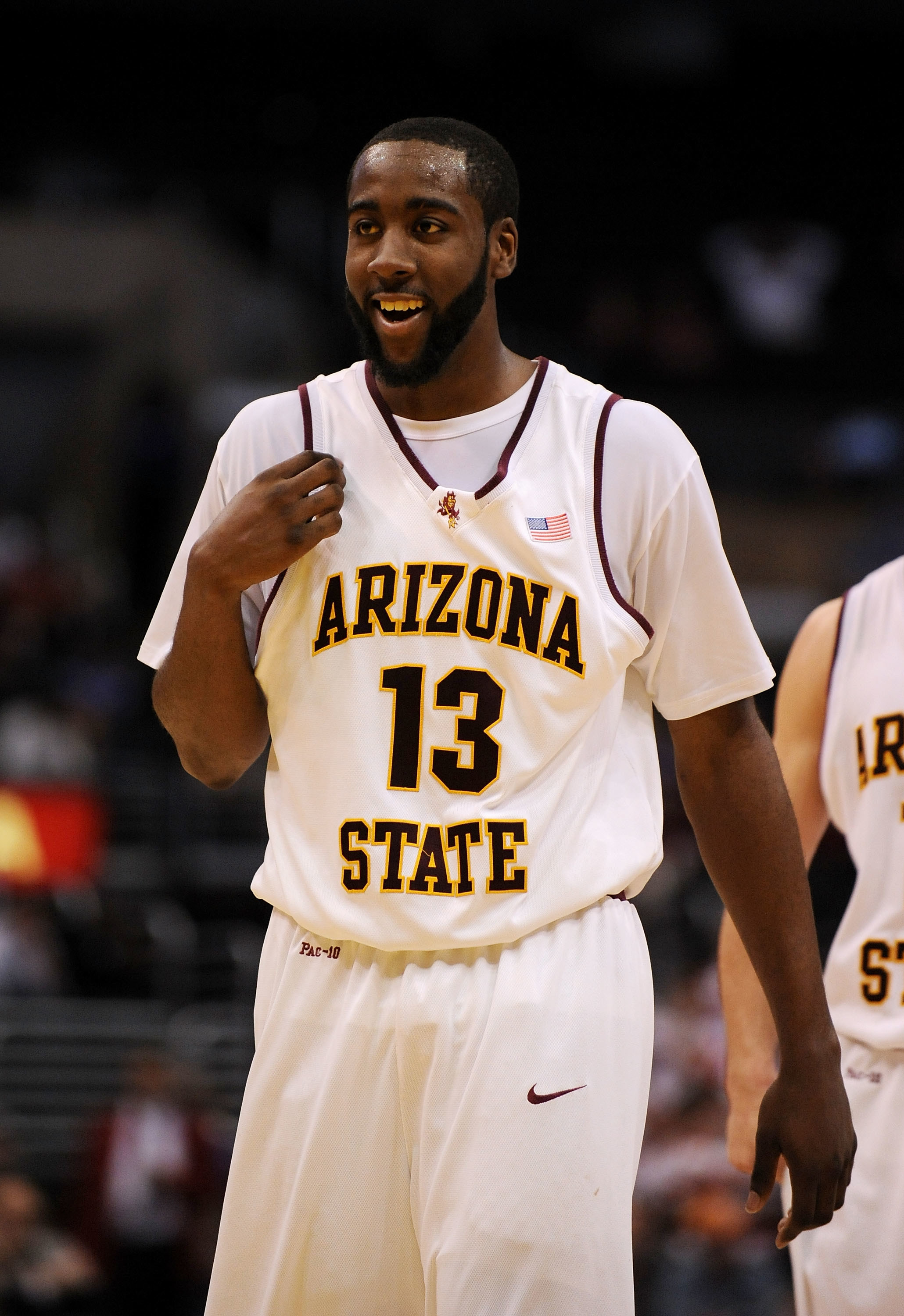 Young James Harden in Arizona State uniform.