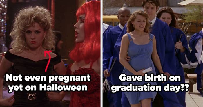 Haley captioned "not even pregnant yet on Halloween" alongside "gave birth on graduation day?"