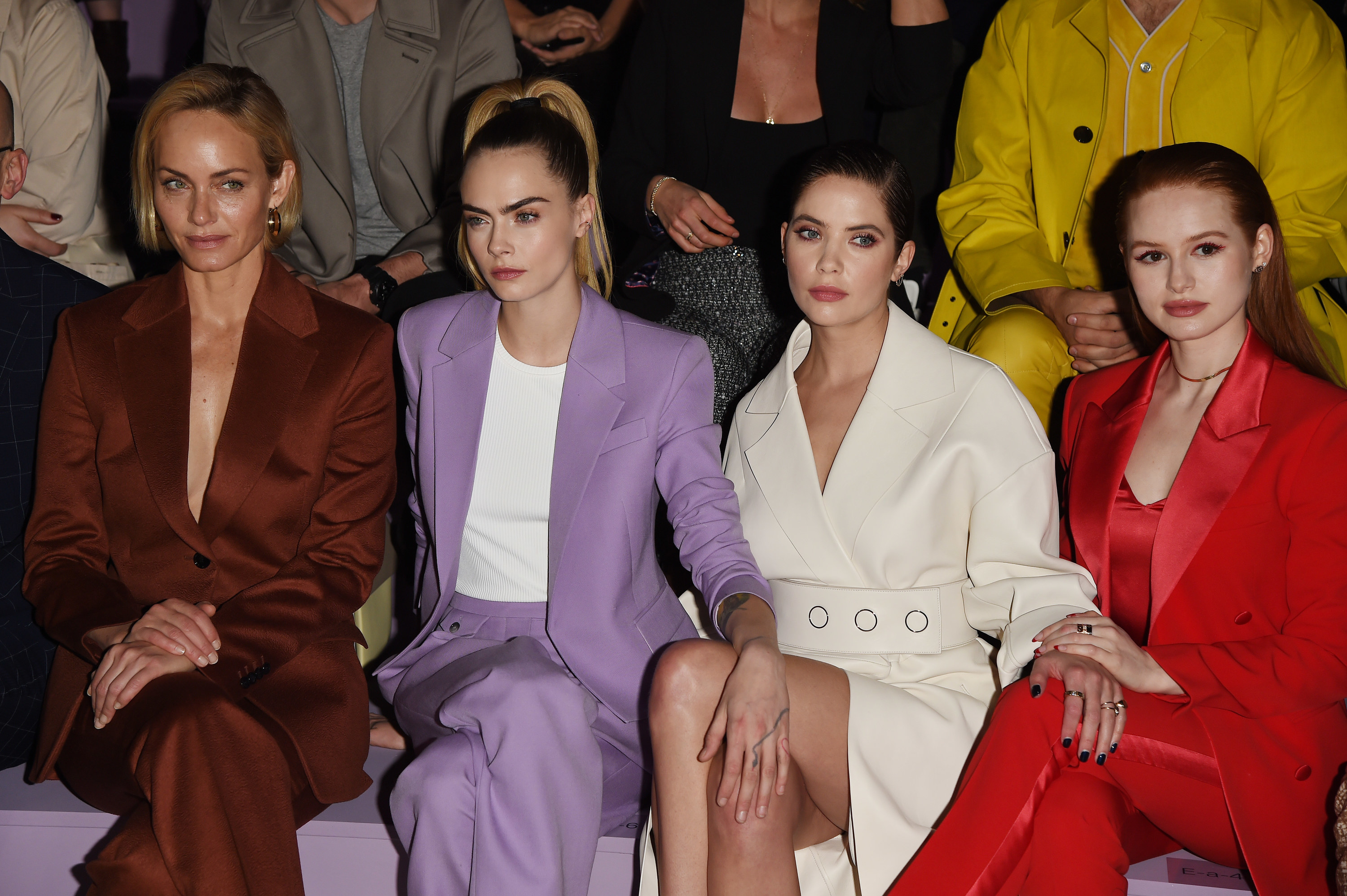 Ashley and Cara sit front row at a fashion show with celebrity friends 