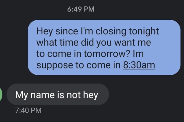 Boss being rude over text to his employee