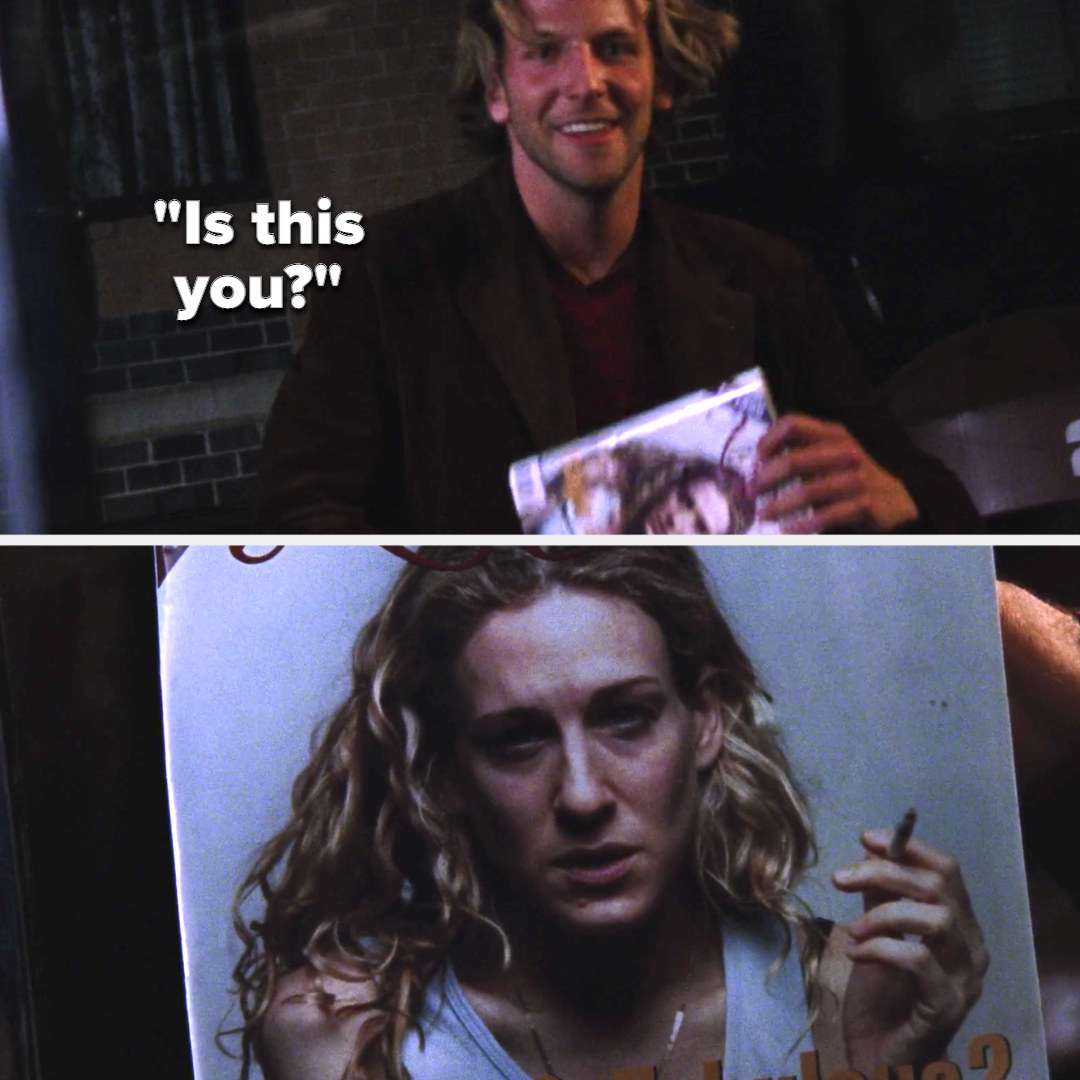 Bradley holds up a magazine with Carrie&#x27;s face on it, asking &quot;Is this you?&quot;