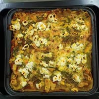 A lasagna I made in the oven using the bake and broil functions.