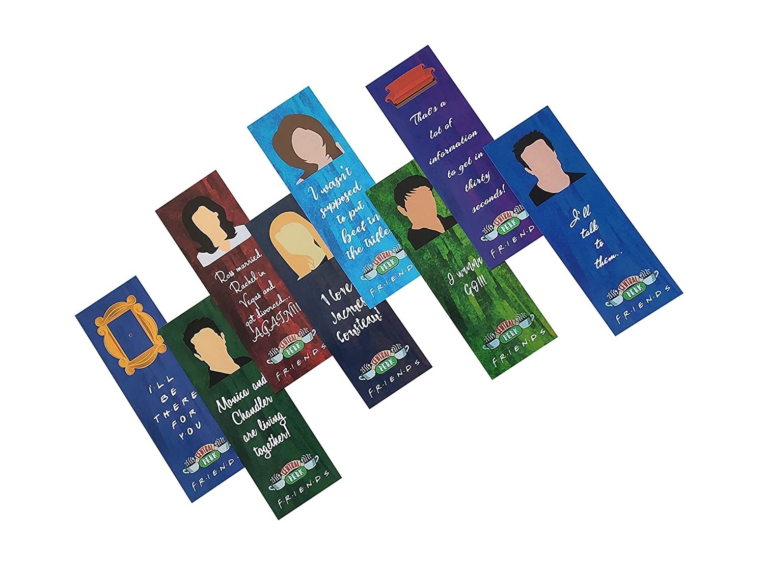 A set of 7 bookmarks from Friends 