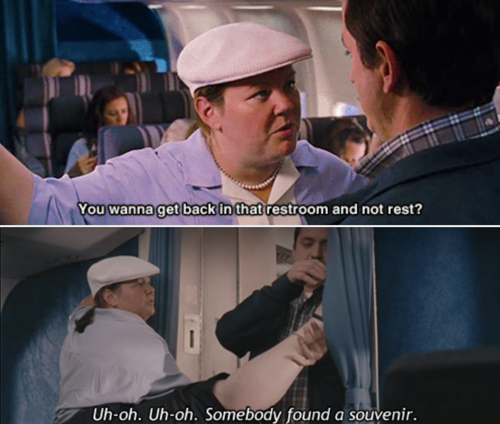 Megan seducing the air marshal in &quot;Bridesmaids&quot;